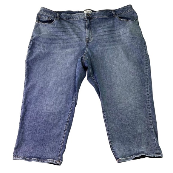 Lane Bryant Denim - Lane Bryant Capri Jeans Womens Plus Size 28 Blue Flex Magic Waistband Boyfriend
